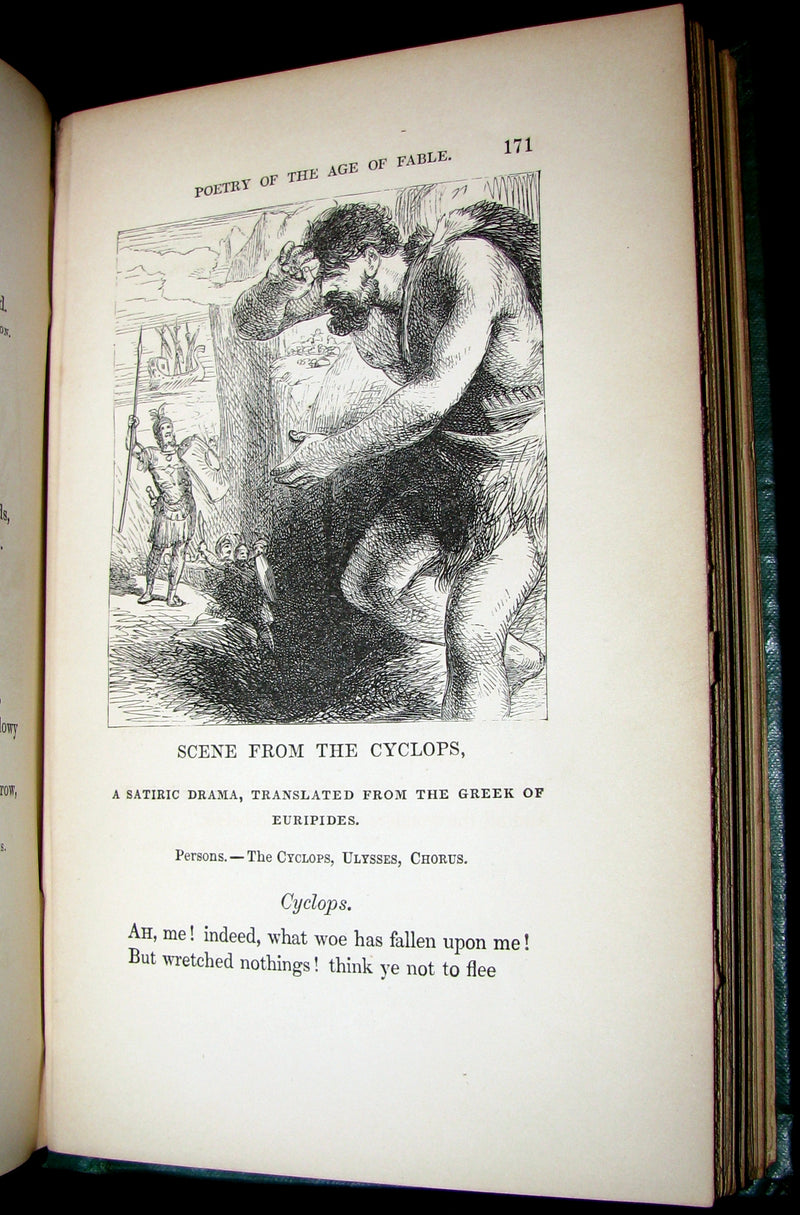 1863 Rare Book - Poetry of the AGE of FABLE - The Legends of Classical Mythology.