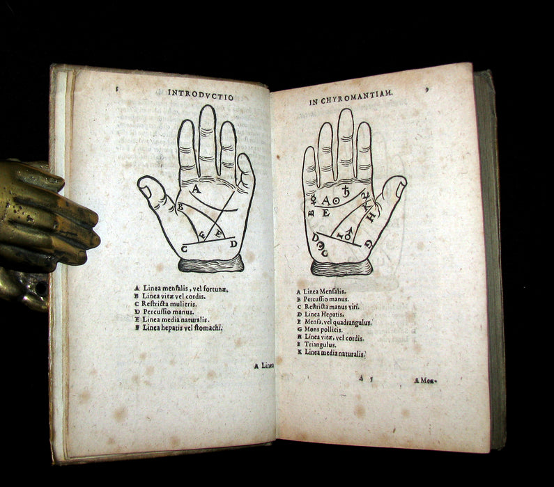 1630 Rare Latin Vellum Book - Indagine's CHIROMANCY, PHYSIOGNOMY & ASTROLOGY.