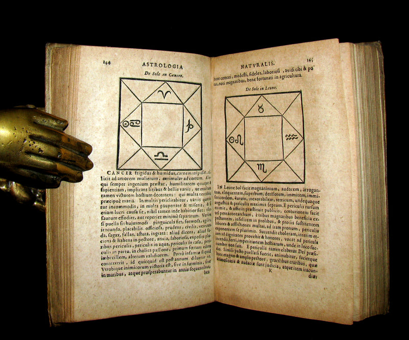 1630 Rare Latin Vellum Book - Indagine's CHIROMANCY, PHYSIOGNOMY & ASTROLOGY.