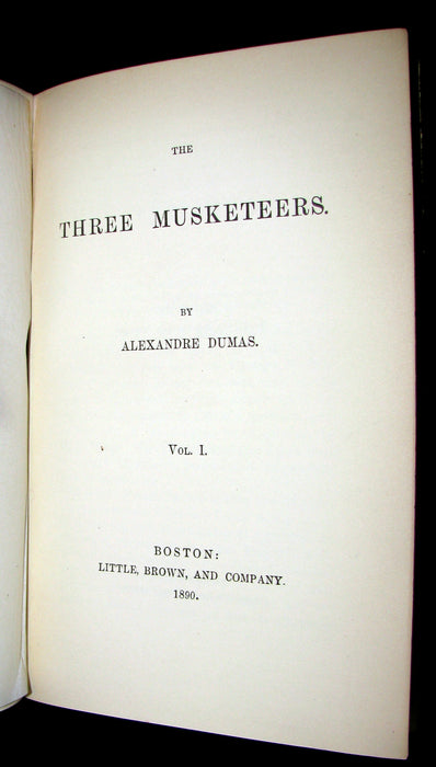 1890 Rare Book set - The Three Musketeers by Alexandre Dumas.