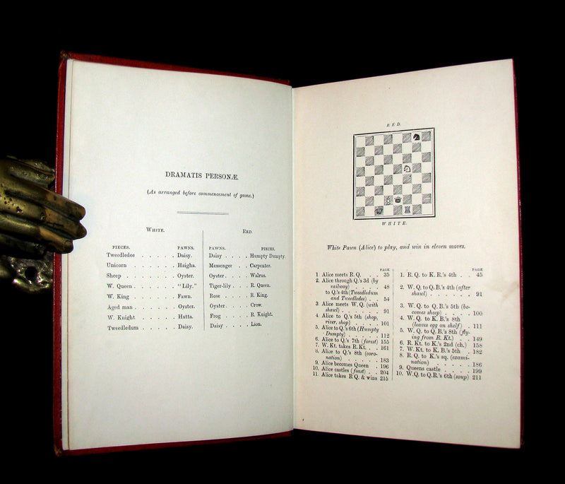 1877 Rare Victorian Book - Through the Looking Glass, and What Alice Found There by Lewis Carroll.