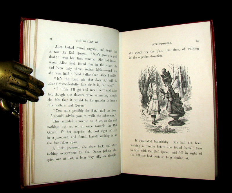 1877 Rare Victorian Book - Through the Looking Glass, and What Alice Found There by Lewis Carroll.