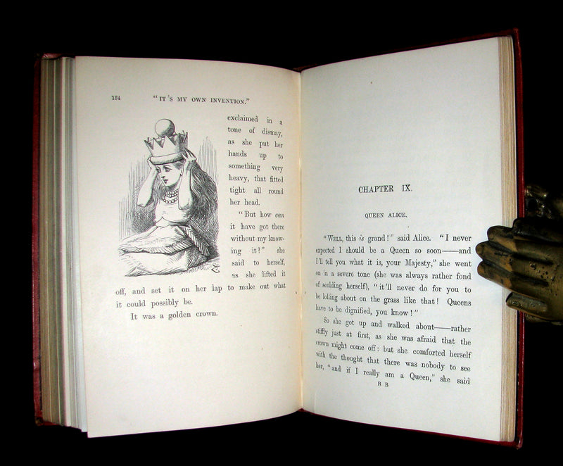 1877 Rare Victorian Book - Through the Looking Glass, and What Alice Found There by Lewis Carroll.