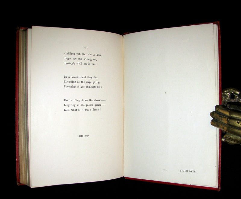 1877 Rare Victorian Book - Through the Looking Glass, and What Alice Found There by Lewis Carroll.