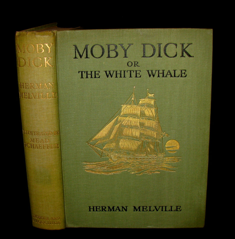 1930 Scarce Edition - MOBY DICK or The White Whale by Herman Melville illustrated by Mead Schaeffer.