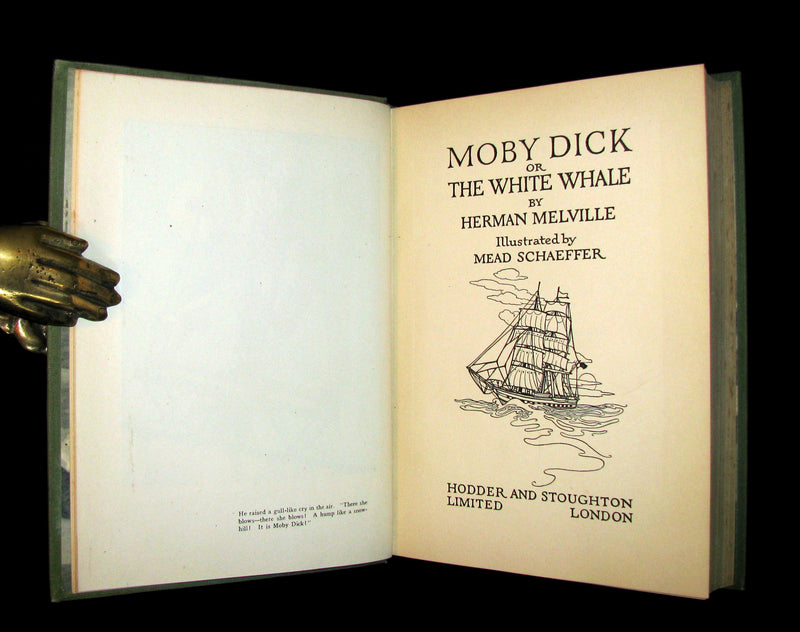 1930 Scarce Edition - MOBY DICK or The White Whale by Herman Melville illustrated by Mead Schaeffer.