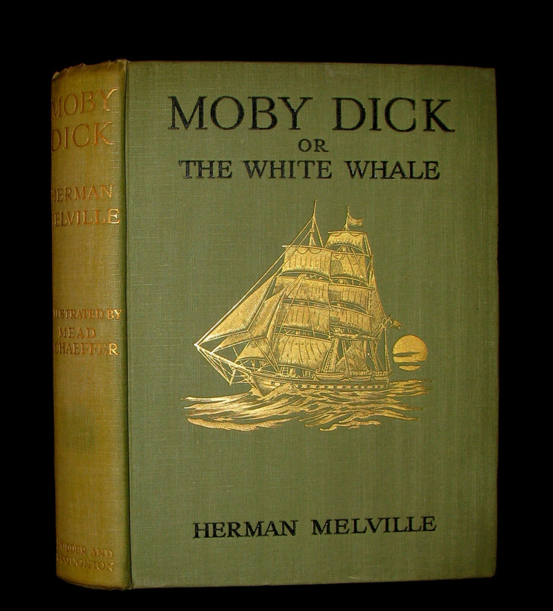 1930 Scarce Edition - MOBY DICK or The White Whale by Herman Melville illustrated by Mead Schaeffer.