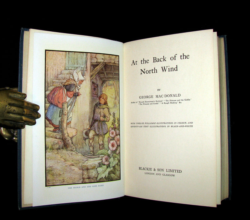 1911 Rare Edition - AT THE BACK OF THE NORTH WIND by George MacDonald. Illustrated.