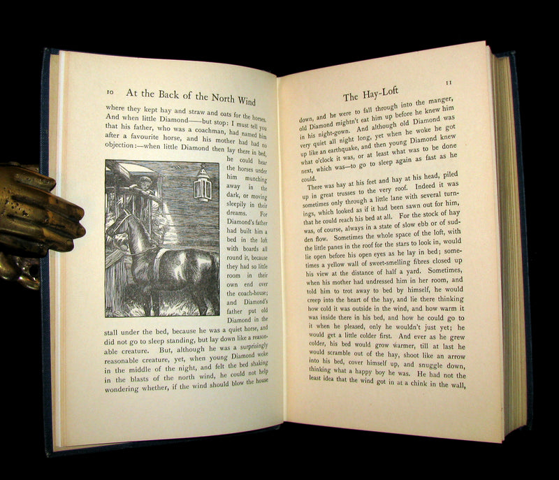 1911 Rare Edition - AT THE BACK OF THE NORTH WIND by George MacDonald. Illustrated.