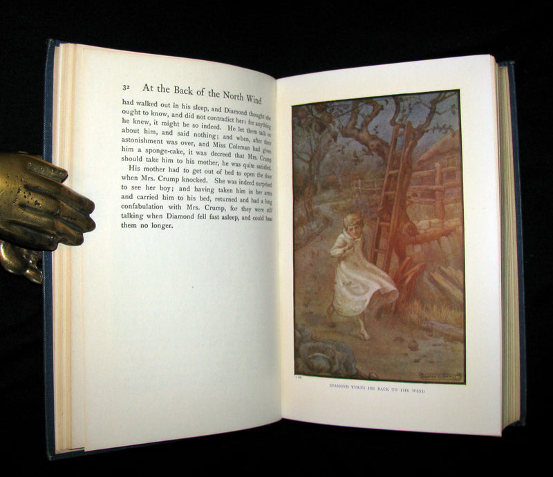 1911 Rare Edition - AT THE BACK OF THE NORTH WIND by George MacDonald. Illustrated.