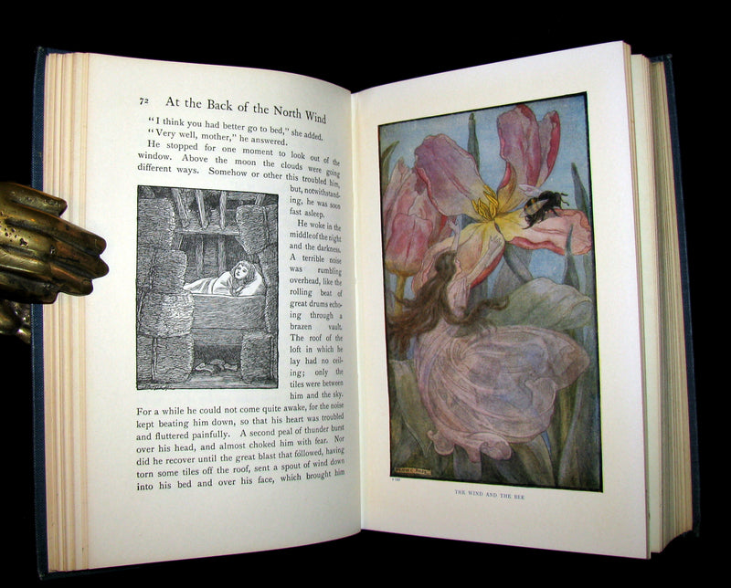 1911 Rare Edition - AT THE BACK OF THE NORTH WIND by George MacDonald. Illustrated.