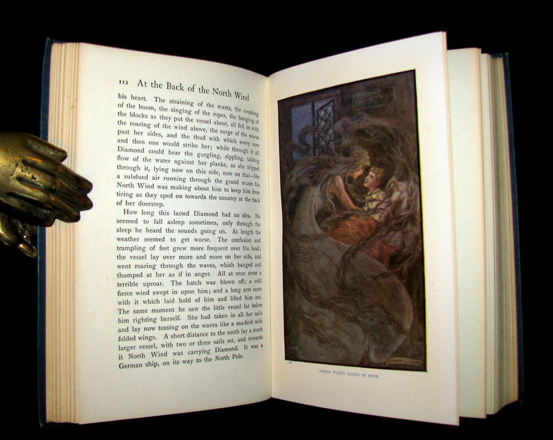 1911 Rare Edition - AT THE BACK OF THE NORTH WIND by George MacDonald. Illustrated.