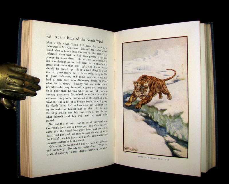 1911 Rare Edition - AT THE BACK OF THE NORTH WIND by George MacDonald. Illustrated.