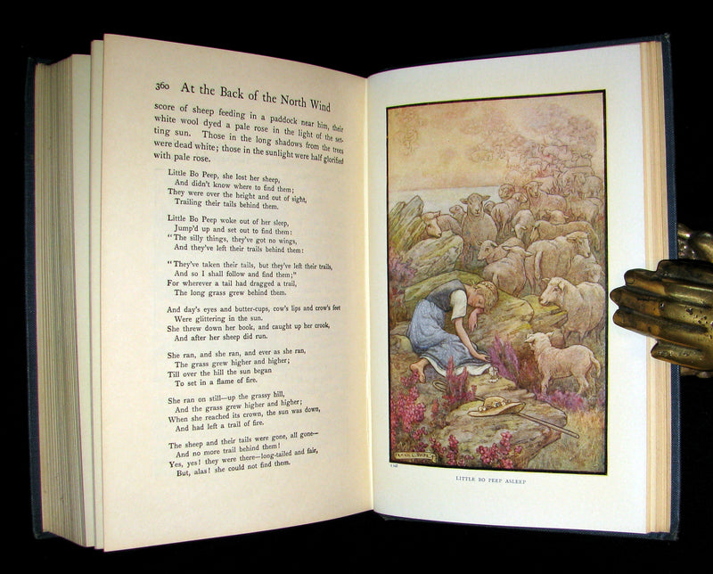 1911 Rare Edition - AT THE BACK OF THE NORTH WIND by George MacDonald. Illustrated.