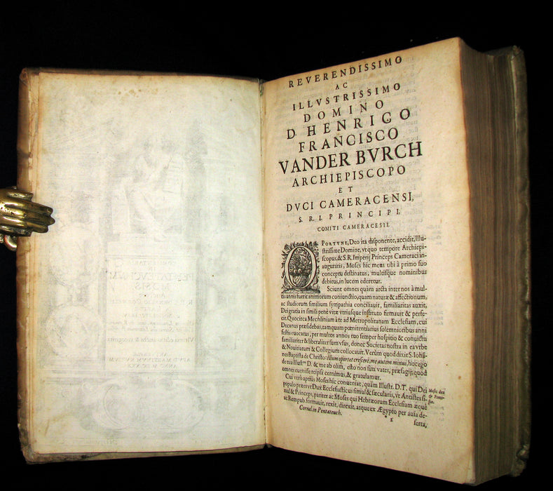 1630 Rare Latin Vellum Folio Book - Commentaries on the Pentateuch of Moses, By R. P. Cornelius a Lapide, Jesuit.