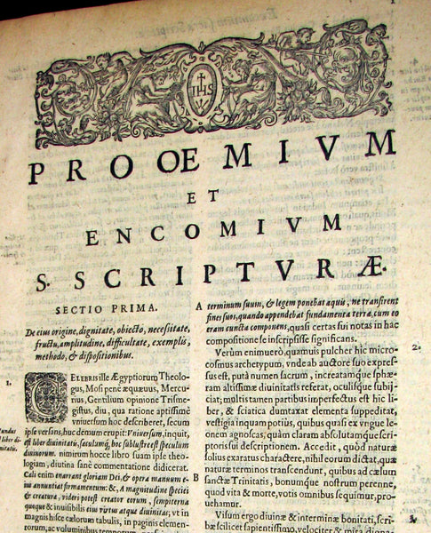 1630 Rare Latin Vellum Folio Book - Commentaries on the Pentateuch of Moses, By R. P. Cornelius a Lapide, Jesuit.