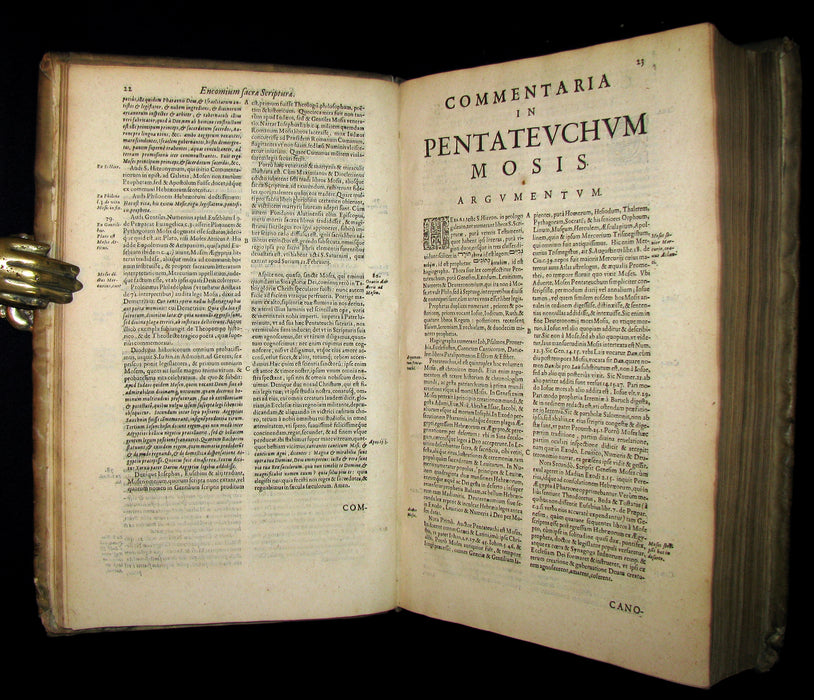 1630 Rare Latin Vellum Folio Book - Commentaries on the Pentateuch of Moses, By R. P. Cornelius a Lapide, Jesuit.