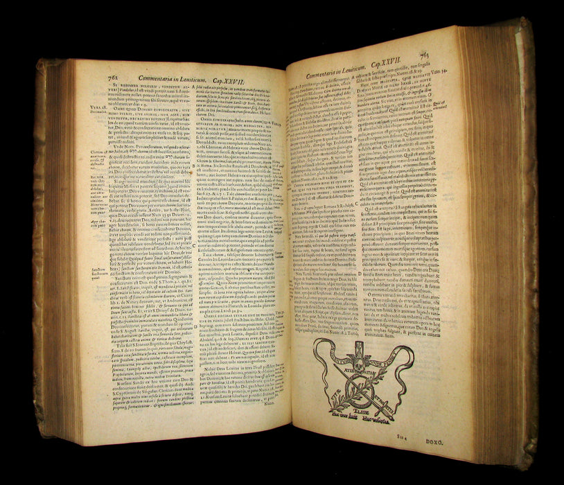 1630 Rare Latin Vellum Folio Book - Commentaries on the Pentateuch of Moses, By R. P. Cornelius a Lapide, Jesuit.