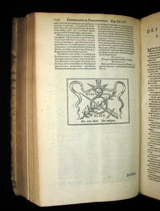 1630 Rare Latin Vellum Folio Book - Commentaries on the Pentateuch of Moses, By R. P. Cornelius a Lapide, Jesuit.