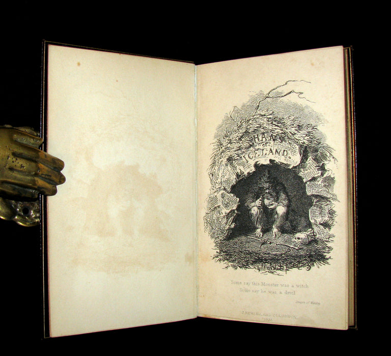 1825 Rare First English Edition - Hans of Iceland by Victor Hugo. Illustrated by Cruikshank.