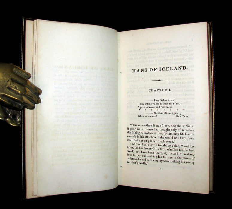 1825 Rare First English Edition - Hans of Iceland by Victor Hugo. Illustrated by Cruikshank.