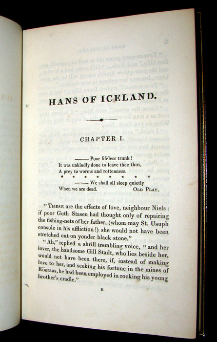 1825 Rare First English Edition - Hans of Iceland by Victor Hugo. Illustrated by Cruikshank.