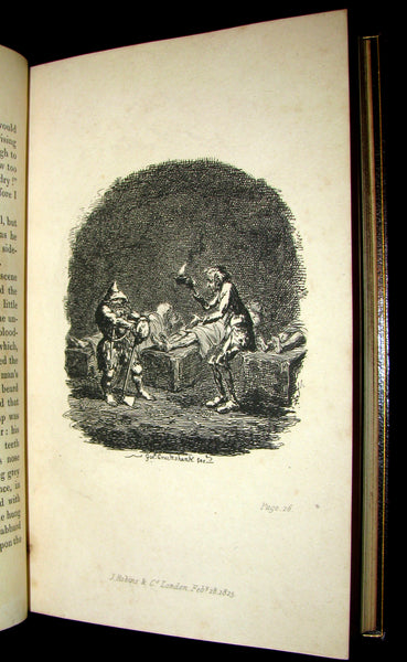 1825 Rare First English Edition - Hans of Iceland by Victor Hugo. Illustrated by Cruikshank.