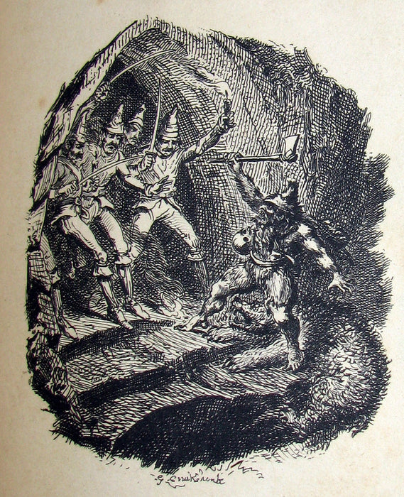 1825 Rare First English Edition - Hans of Iceland by Victor Hugo. Illustrated by Cruikshank.