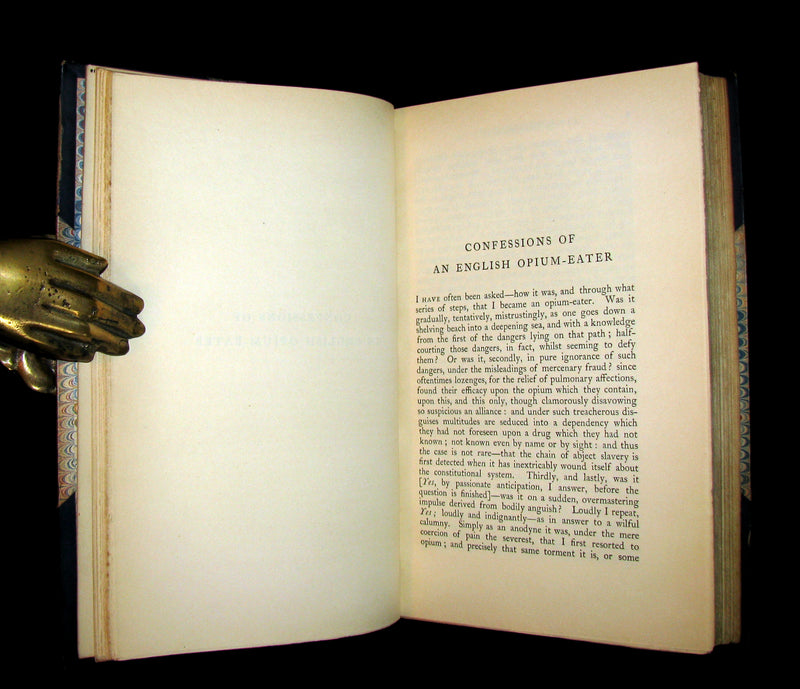 1901 Rare Book bound by Sangorski & Sutcliffe - Confessions of an English Opium-Eater by De Quincey.