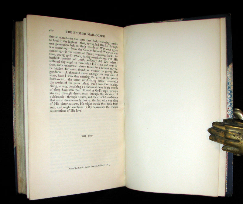 1901 Rare Book bound by Sangorski & Sutcliffe - Confessions of an English Opium-Eater by De Quincey.