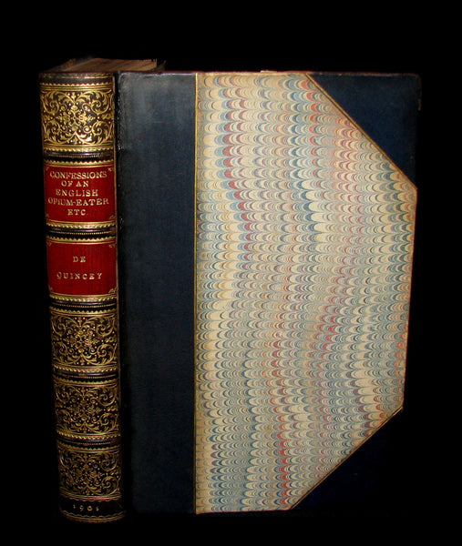 1901 Rare Book bound by Sangorski & Sutcliffe - Confessions of an English Opium-Eater by De Quincey.