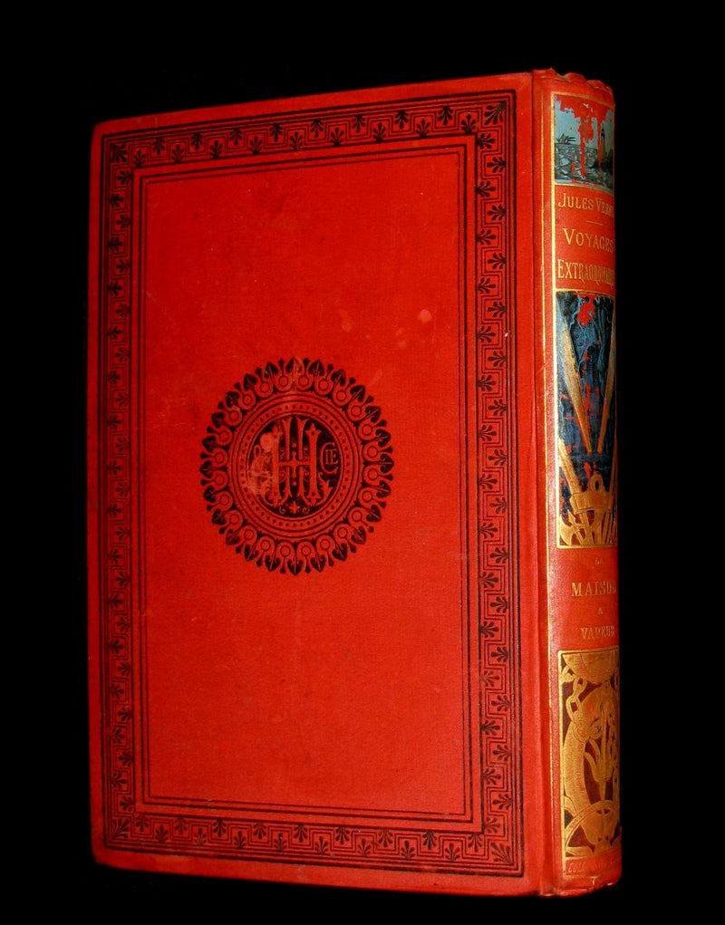 1898 Rare French Book - JULES VERNE - The Steam House - La Maison à Vapeur. Hetzel Illustrated.