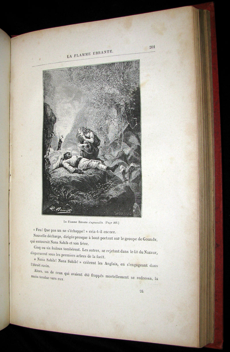 1898 Rare French Book - JULES VERNE - The Steam House - La Maison à Vapeur. Hetzel Illustrated.