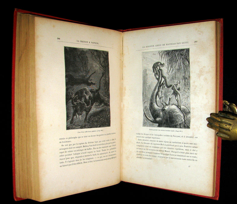 1898 Rare French Book - JULES VERNE - The Steam House - La Maison à Vapeur. Hetzel Illustrated.