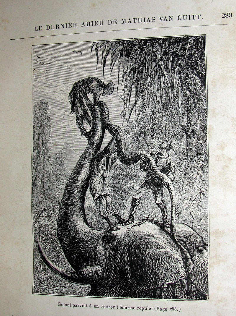 1898 Rare French Book - JULES VERNE - The Steam House - La Maison à Vapeur. Hetzel Illustrated.