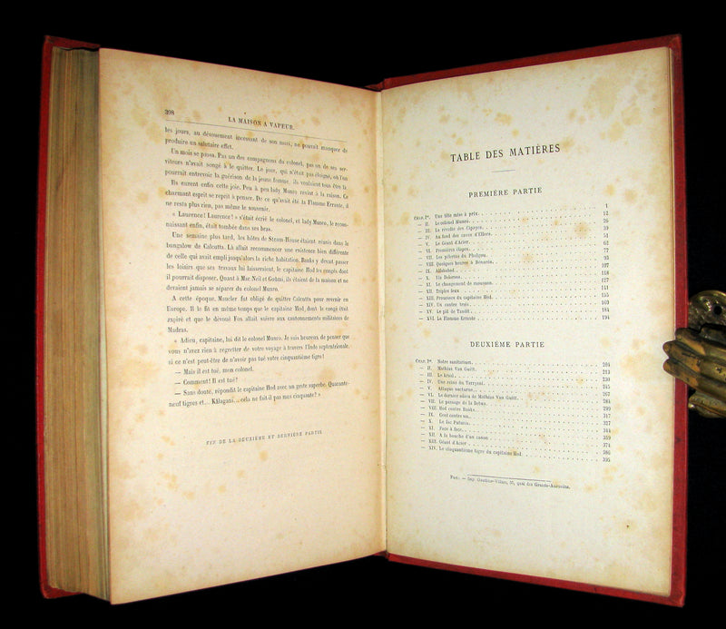 1898 Rare French Book - JULES VERNE - The Steam House - La Maison à Vapeur. Hetzel Illustrated.