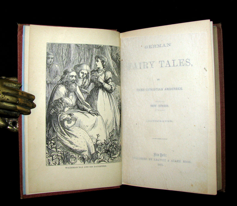 1872 Rare Book - Hans Christian Andersen - German FAIRY TALES illustrated.
