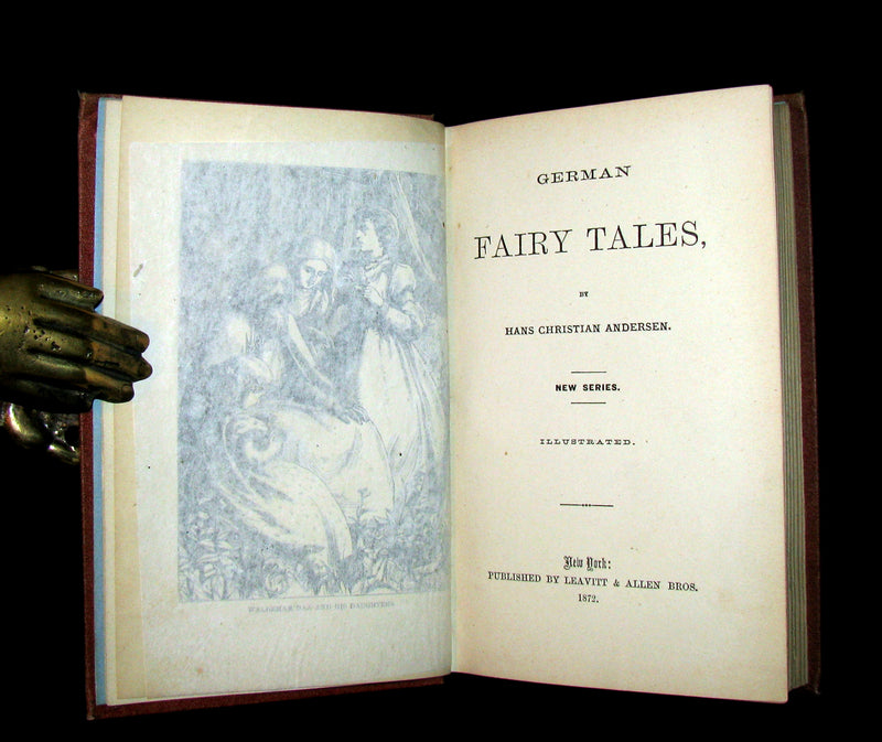 1872 Rare Book - Hans Christian Andersen - German FAIRY TALES illustrated.