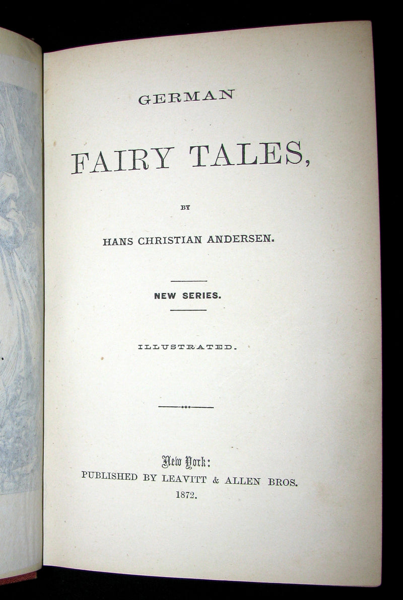 1872 Rare Book - Hans Christian Andersen - German FAIRY TALES illustrated.