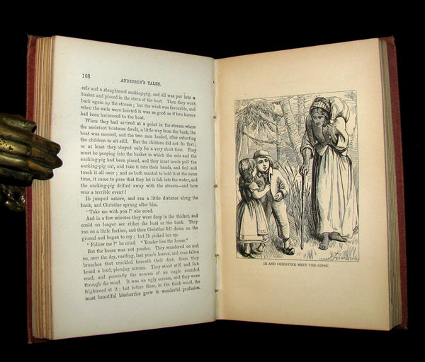 1872 Rare Book - Hans Christian Andersen - German FAIRY TALES illustrated.