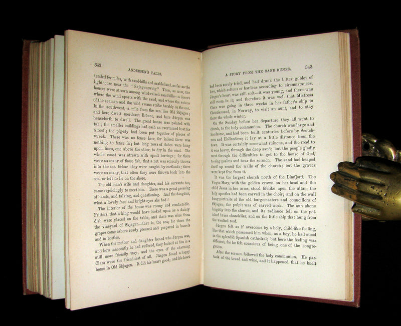 1872 Rare Book - Hans Christian Andersen - German FAIRY TALES illustrated.