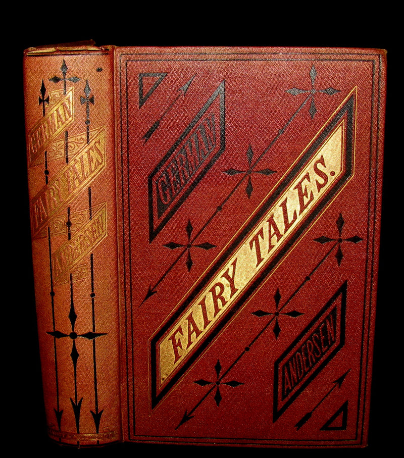 1872 Rare Book - Hans Christian Andersen - German FAIRY TALES illustrated.