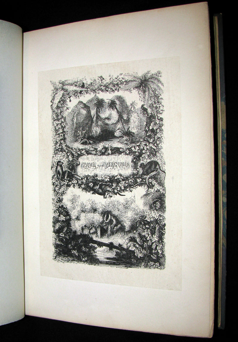 1839 Nice RIVIERE Binding - 1st Edition - PAUL and VIRGINIA by Bernardin De St Pierre.