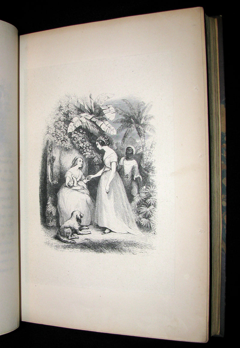 1839 Nice RIVIERE Binding - 1st Edition - PAUL and VIRGINIA by Bernardin De St Pierre.