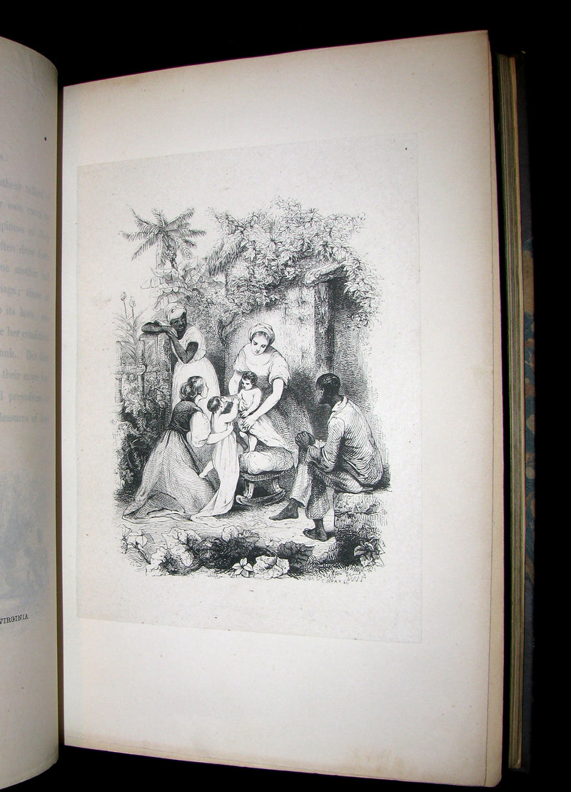 1839 Nice RIVIERE Binding - 1st Edition - PAUL and VIRGINIA by Bernardin De St Pierre.