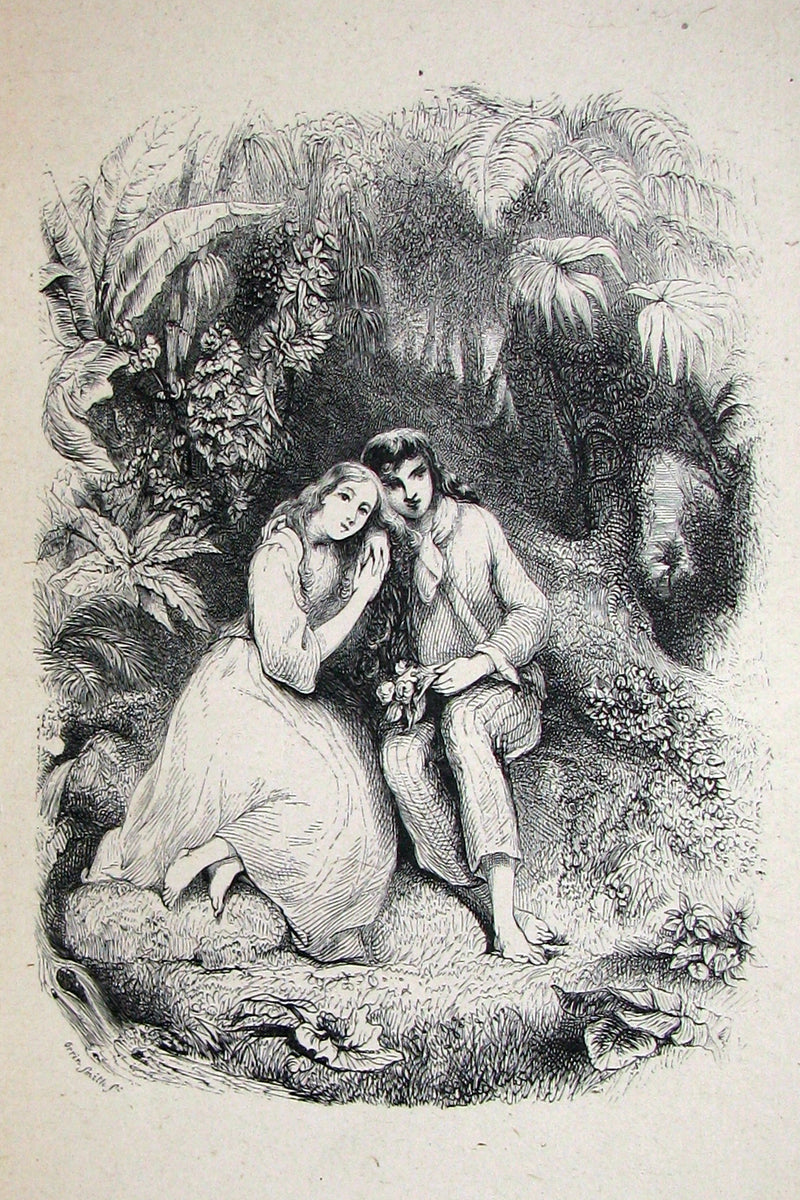 1839 Nice RIVIERE Binding - 1st Edition - PAUL and VIRGINIA by Bernardin De St Pierre.