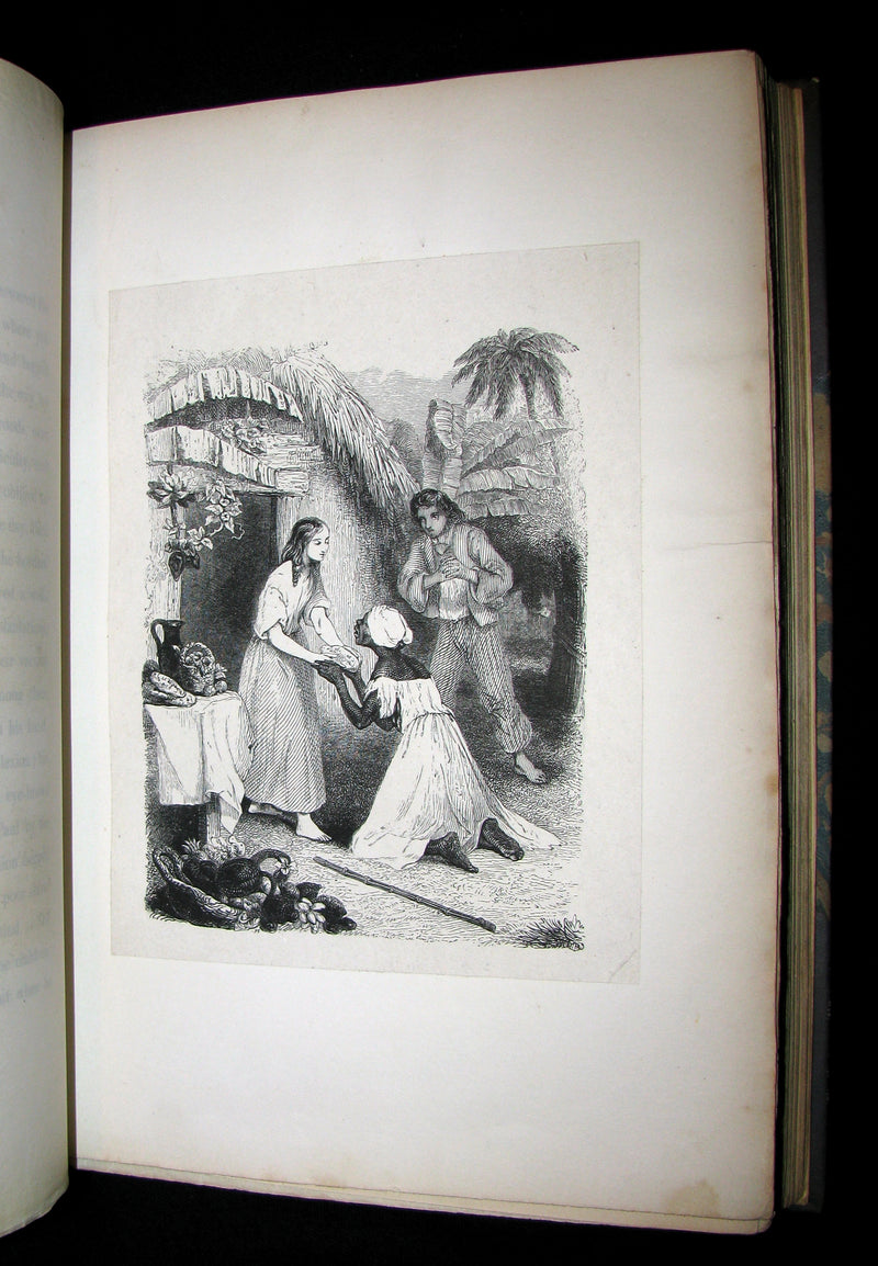 1839 Nice RIVIERE Binding - 1st Edition - PAUL and VIRGINIA by Bernardin De St Pierre.