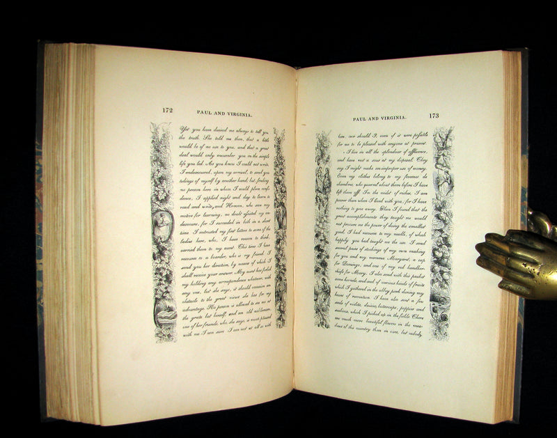 1839 Nice RIVIERE Binding - 1st Edition - PAUL and VIRGINIA by Bernardin De St Pierre.