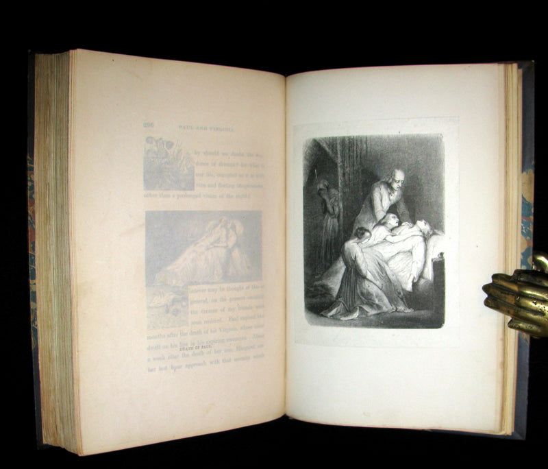 1839 Nice RIVIERE Binding - 1st Edition - PAUL and VIRGINIA by Bernardin De St Pierre.