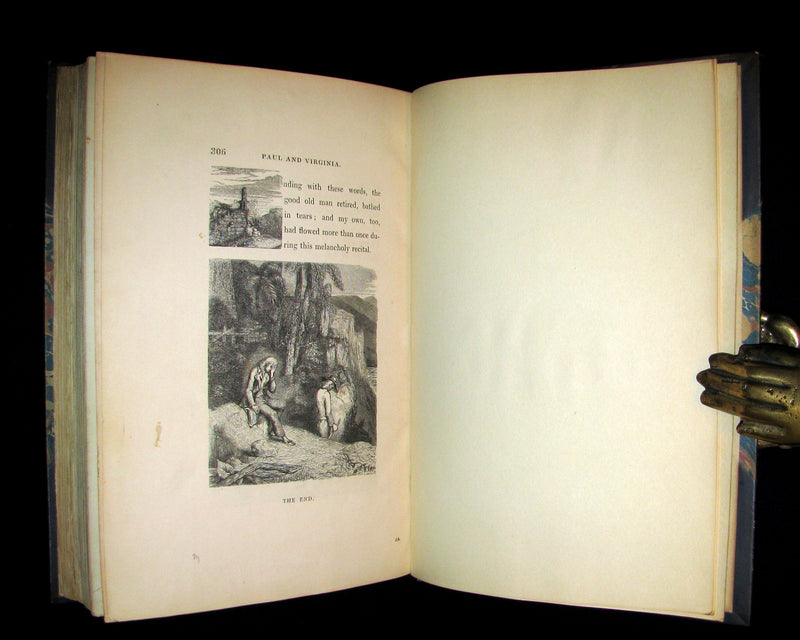 1839 Nice RIVIERE Binding - 1st Edition - PAUL and VIRGINIA by Bernardin De St Pierre.